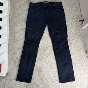 Pre-Loved Express Mens Slim Skinny Jeans Black Denim 34 x 32